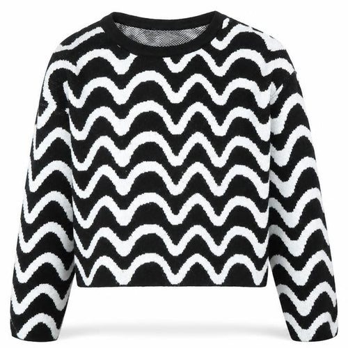 New Look Girls Black Crew Neck Acrylic Pullover Jumper Size 10-11 Years
