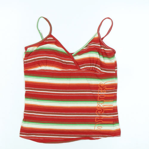 Dickies Womens Red Cotton Camisole Tank Size M Sweetheart - Logo