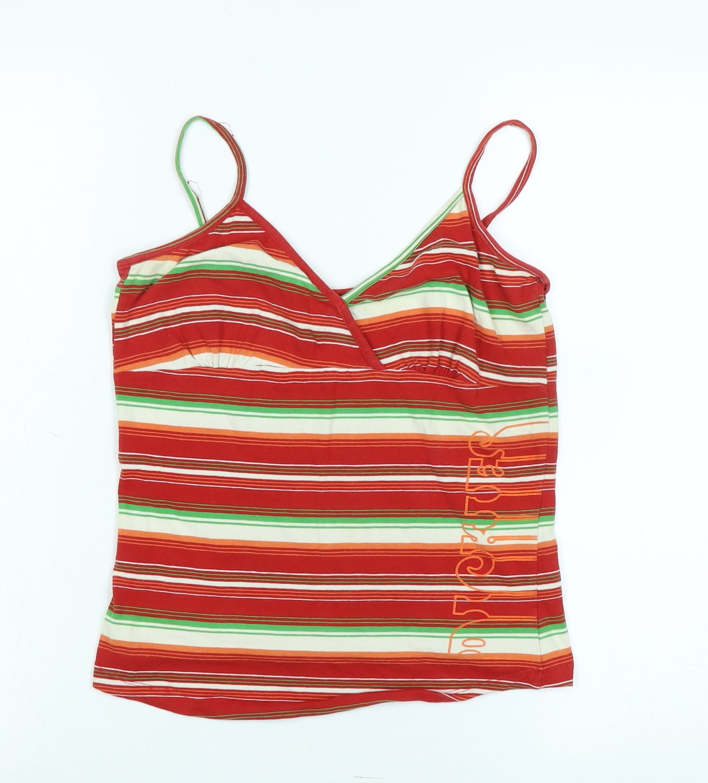 Dickies Womens Red Cotton Camisole Tank Size M Sweetheart - Logo