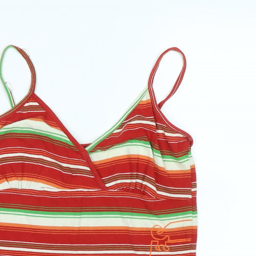 Dickies Womens Red Cotton Camisole Tank Size M Sweetheart - Logo