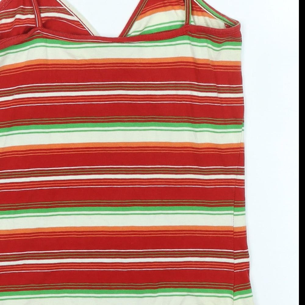 Dickies Womens Red Cotton Camisole Tank Size M Sweetheart - Logo