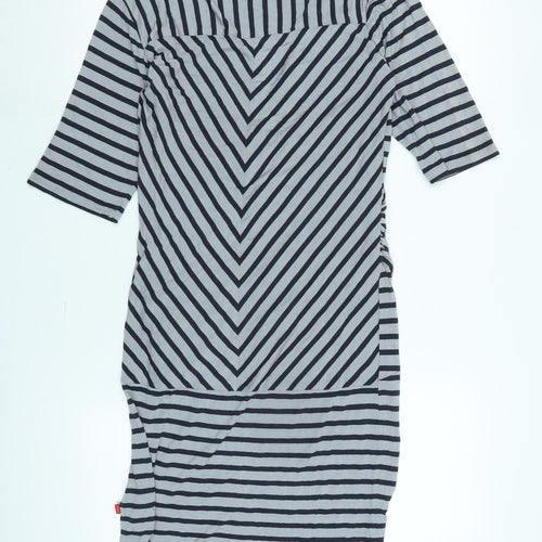Jackpot Womens Grey Cotton Bodycon Size M V-Neck - Logo