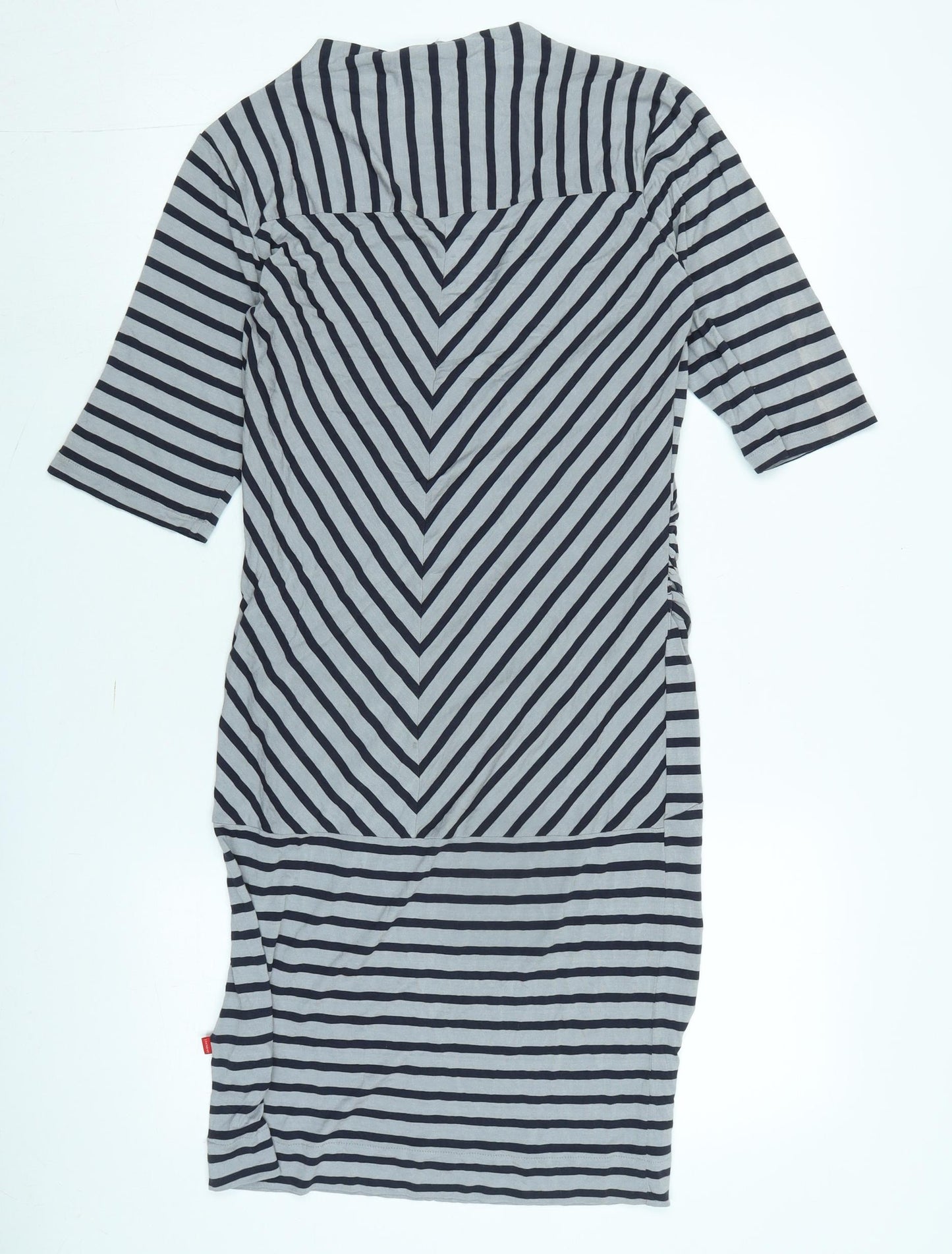 Jackpot Womens Grey Cotton Bodycon Size M V-Neck - Logo