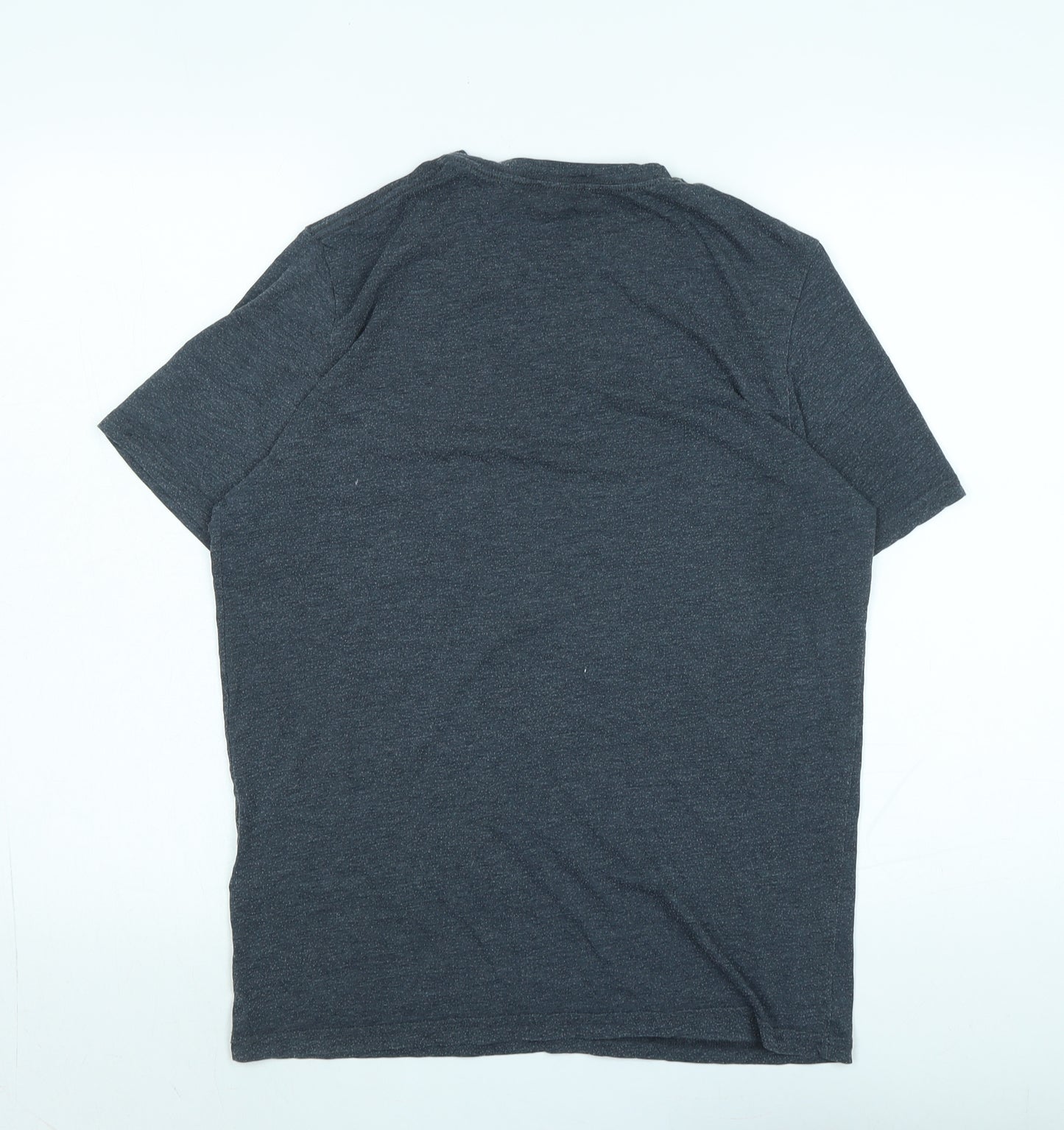 Reiss Mens Grey Cotton T-Shirt Size M Crew Neck - Logo