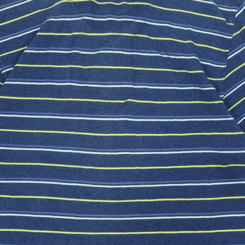 Fat Face Mens Blue Cotton Polo Size L Collared - Logo