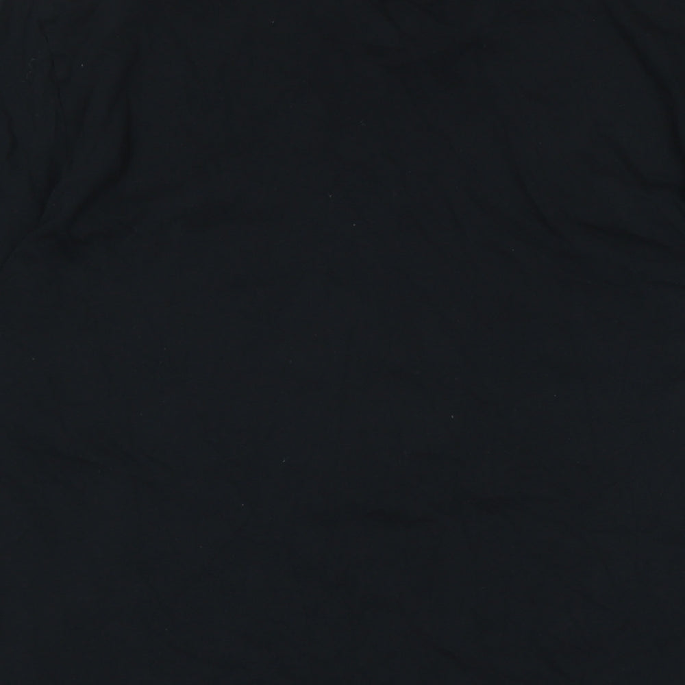 Nike Mens Black Cotton T-Shirt Size L Crew Neck - Logo
