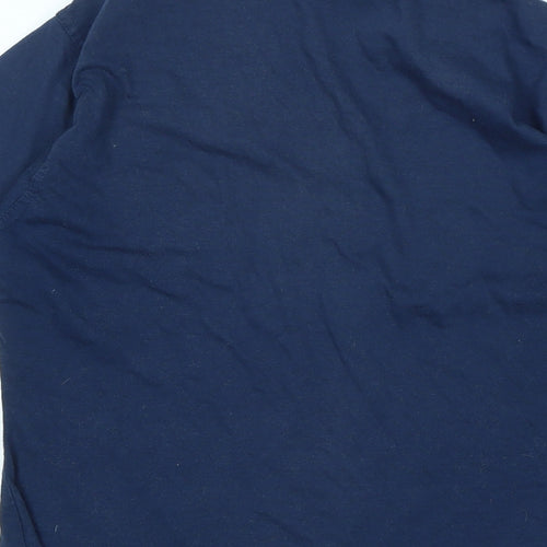 Donnay Womens Blue Cotton Basic T-Shirt Size 14 V-Neck - Logo