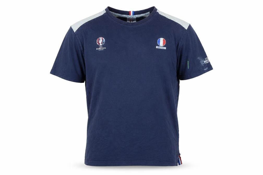 Euro 2016 Mens Blue Cotton T-Shirt Size XL Crew Neck - UEFA France