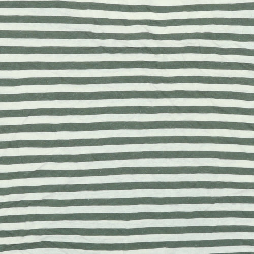 Soyaconcept Womens Green Cotton Basic T-Shirt Size L Boat Neck - Logo