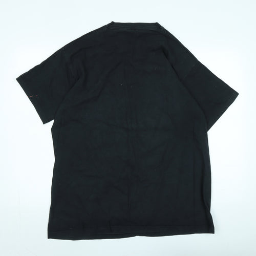 Marvel Mens Black Cotton T-Shirt Size 2XL Crew Neck - Logo - Marvel Comics