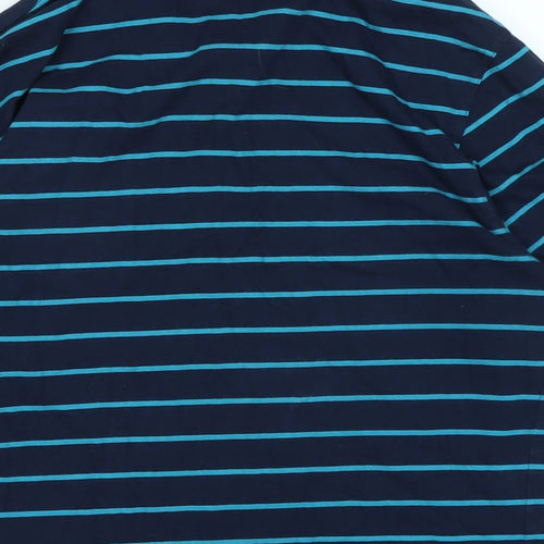 Blue Harbour Mens Blue Cotton Polo Size M Collared - Logo