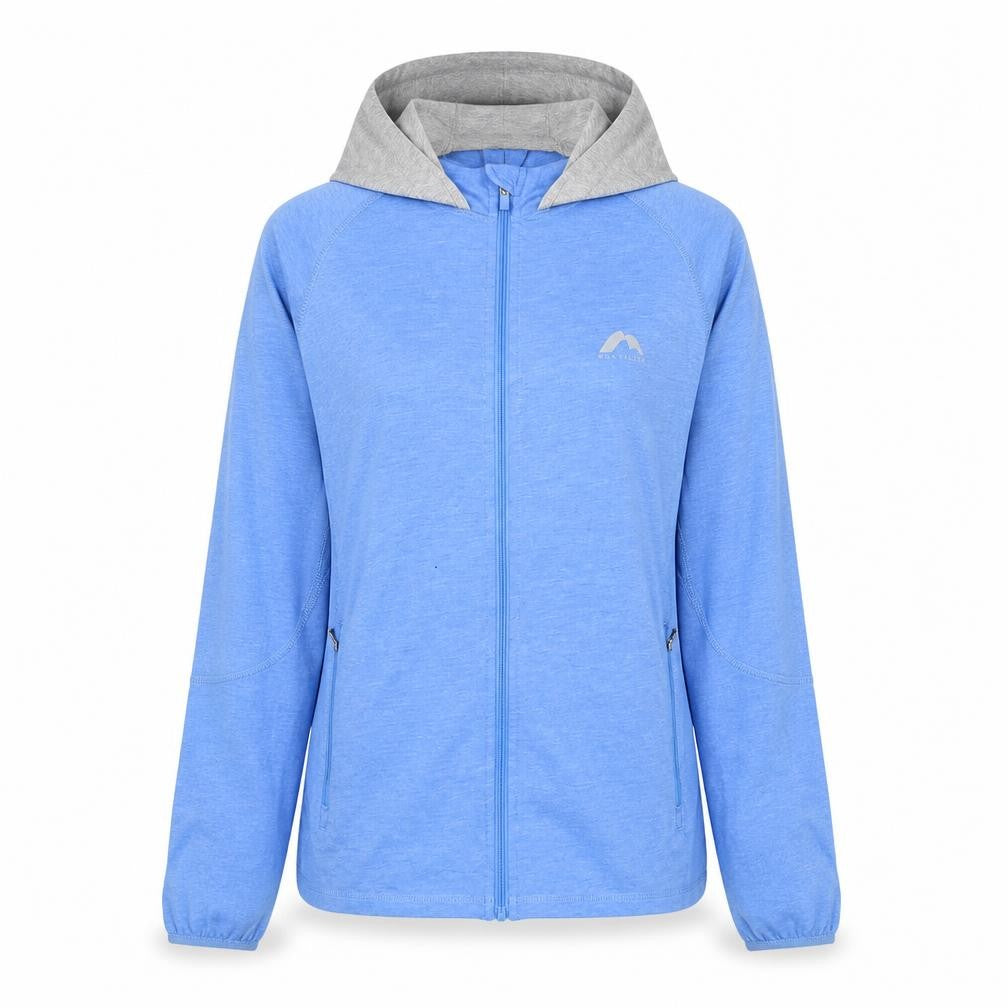 More Mile Womens Blue Jacket Size M Zip - Logo