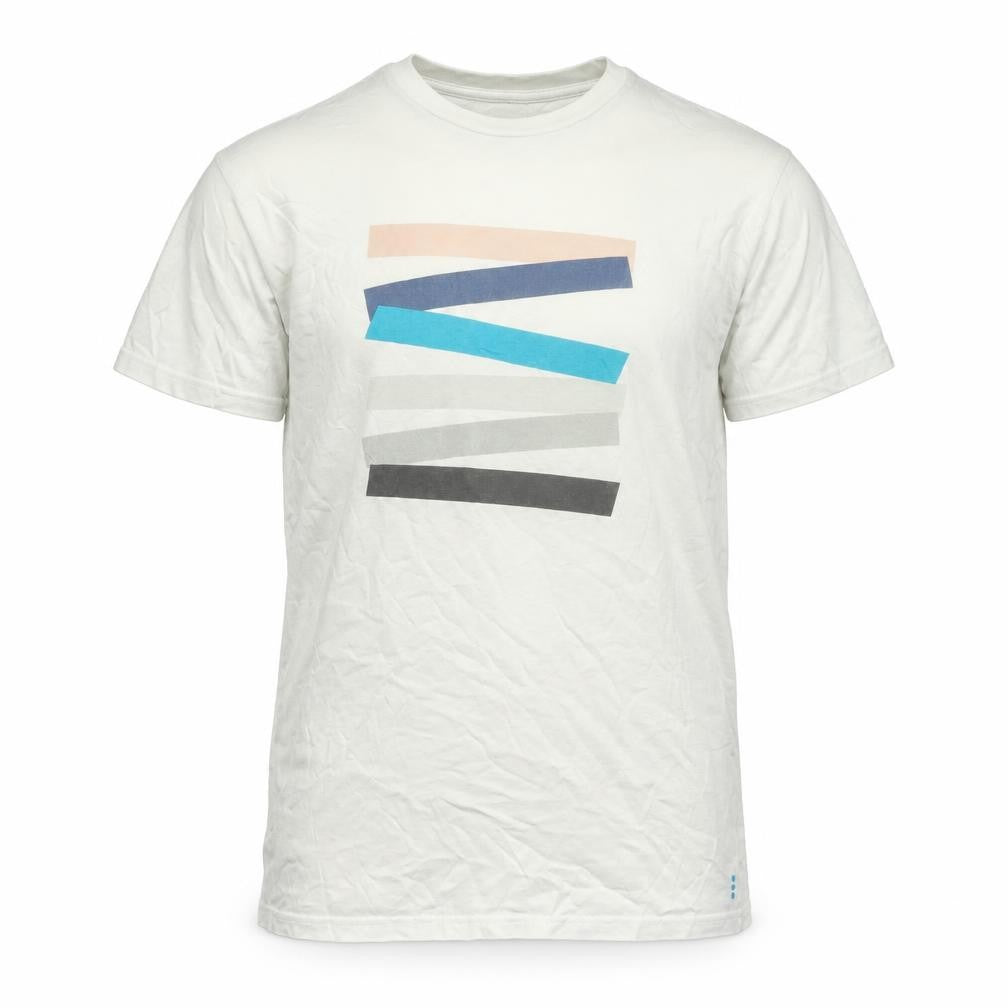 kin Mens Ivory Cotton T-Shirt Size M Crew Neck - Logo