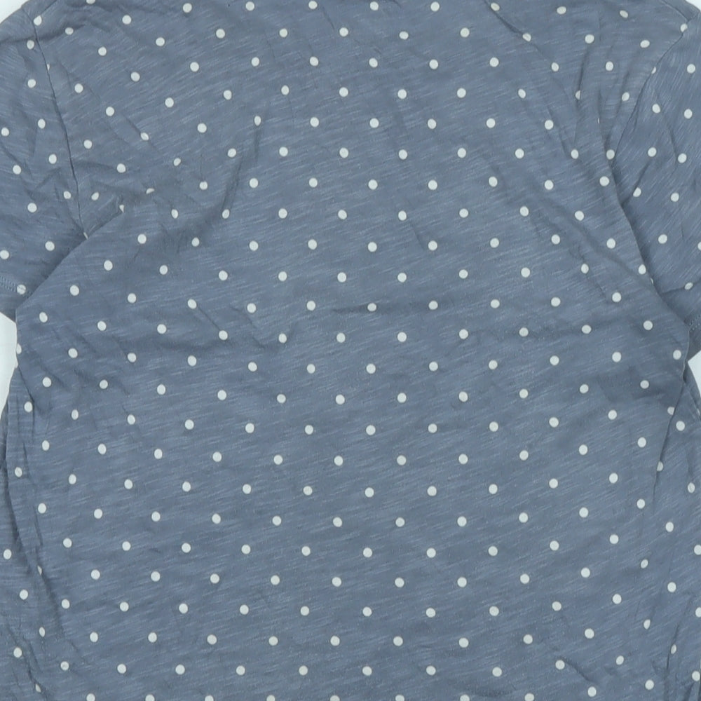 Boden Womens Blue Cotton Basic T-Shirt Size M Boat Neck - Logo