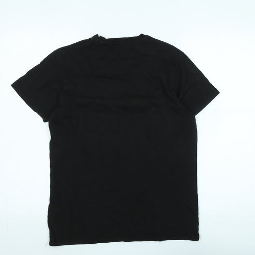 Injustice Mens Black Cotton T-Shirt Size M Crew Neck - Logo