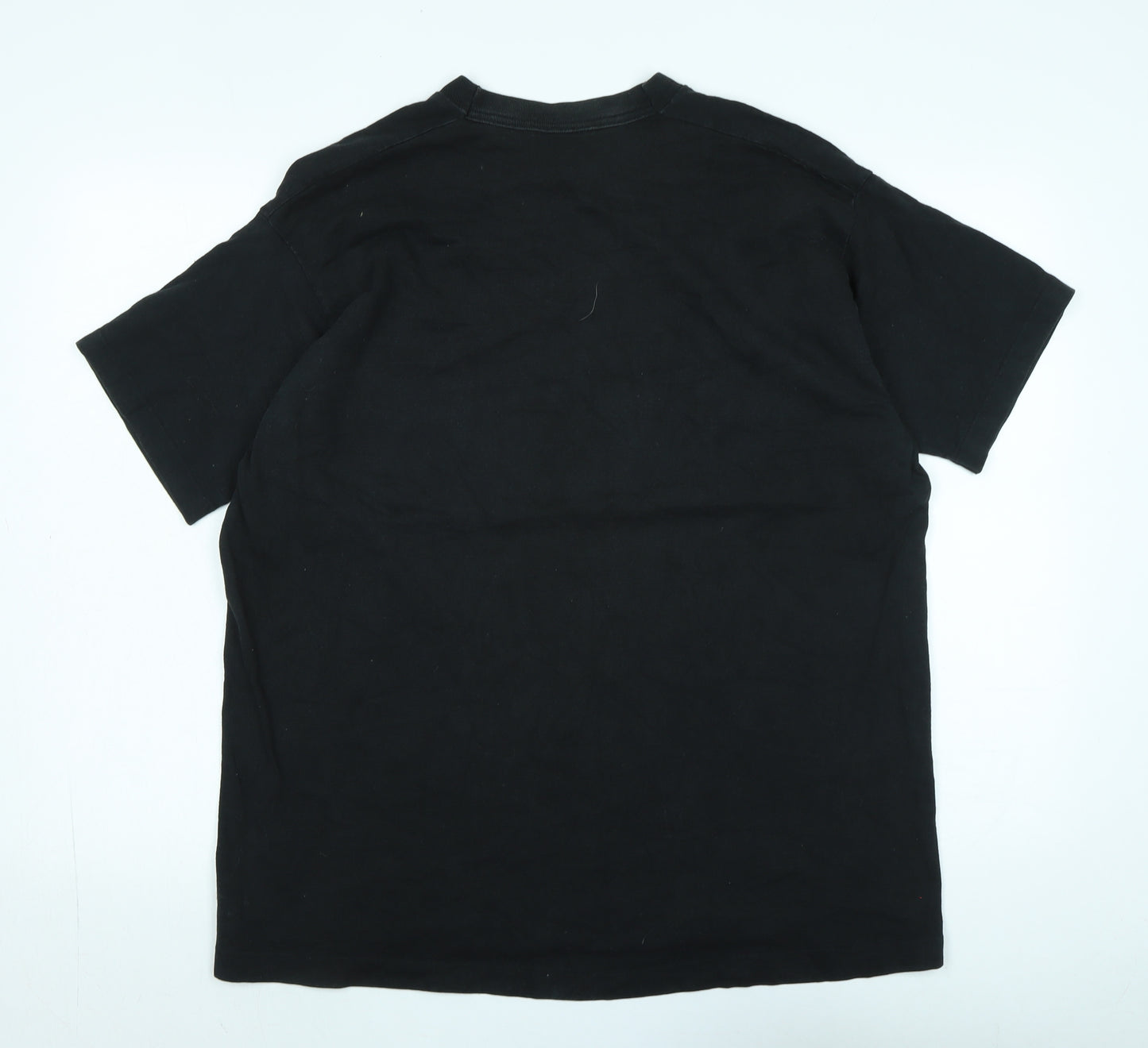 keltic Designs Mens Black Cotton T-Shirt Size XL Crew Neck - Logo