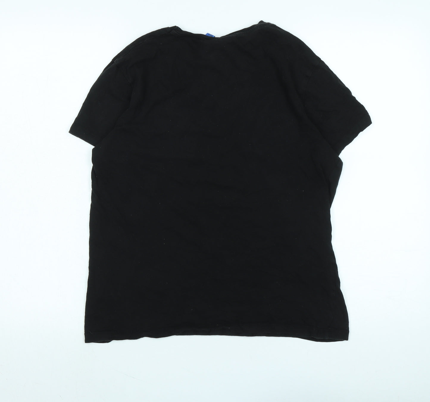 Batman Boys Black Cotton Basic T-Shirt Size L Crew Neck - Logo