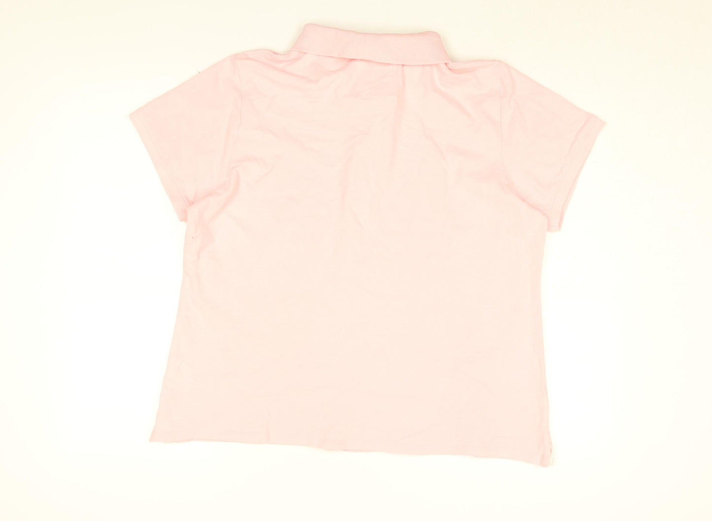 Crew Clothing Company Womens Pink Cotton Basic T-Shirt Size 18 Collared