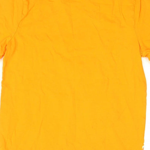 Pokemon Boys Orange Cotton Basic T-Shirt Size 9-10 Years Round Neck Pullover - Charizard