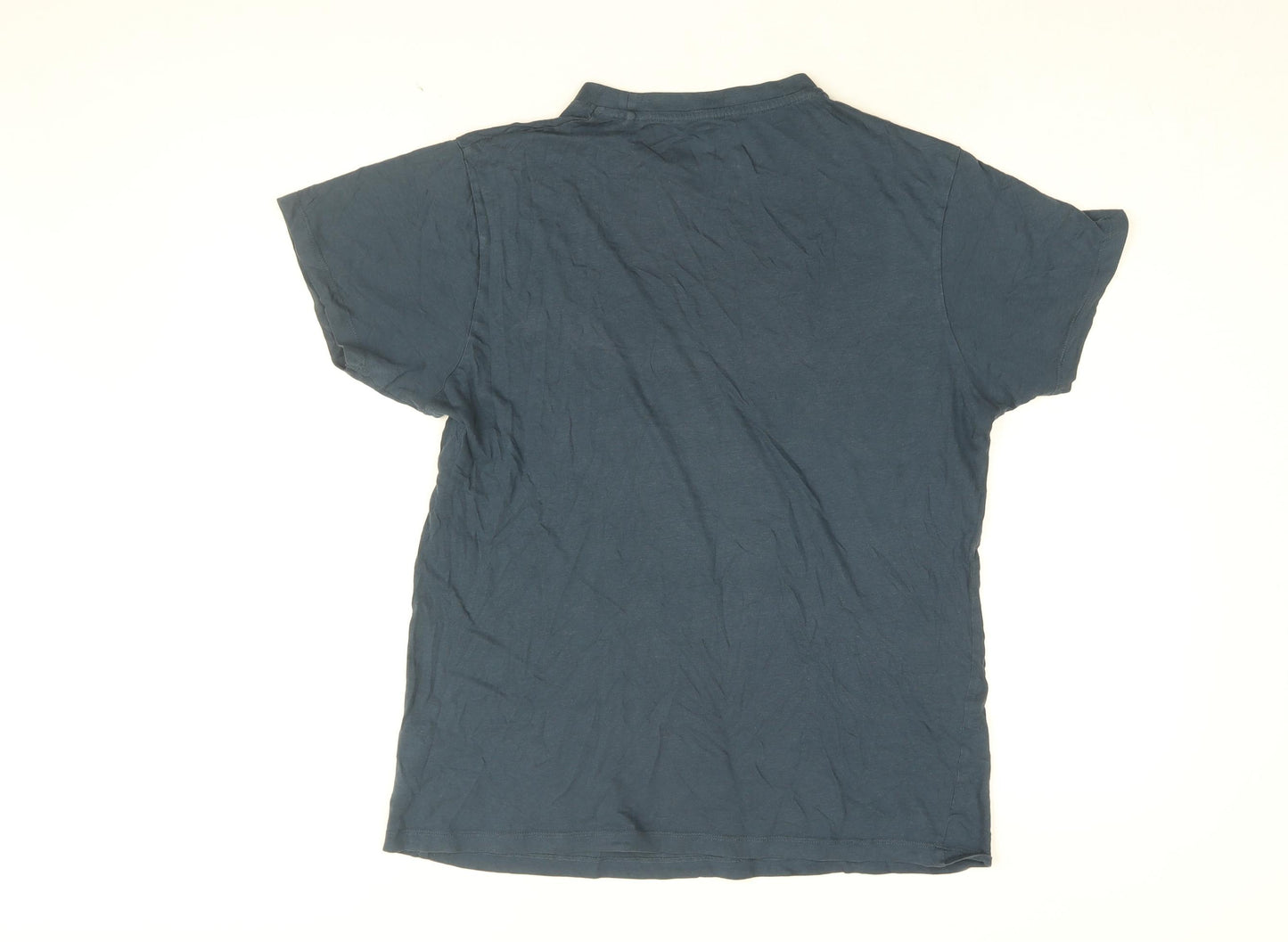 Looney Tunes Mens Blue Cotton T-Shirt Size M Round Neck - Looney Tunes
