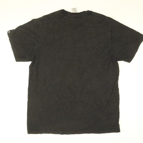adidas Mens Black Cotton T-Shirt Size L Round Neck - Crown, Adidas Logo
