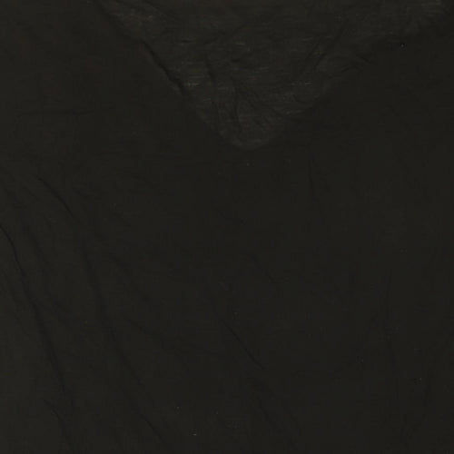 Stefanel Womens Black Polyester Basic T-Shirt Size XL V-Neck