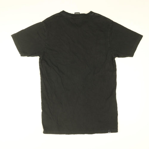 Bench Mens Black Cotton T-Shirt Size S Round Neck - Bench