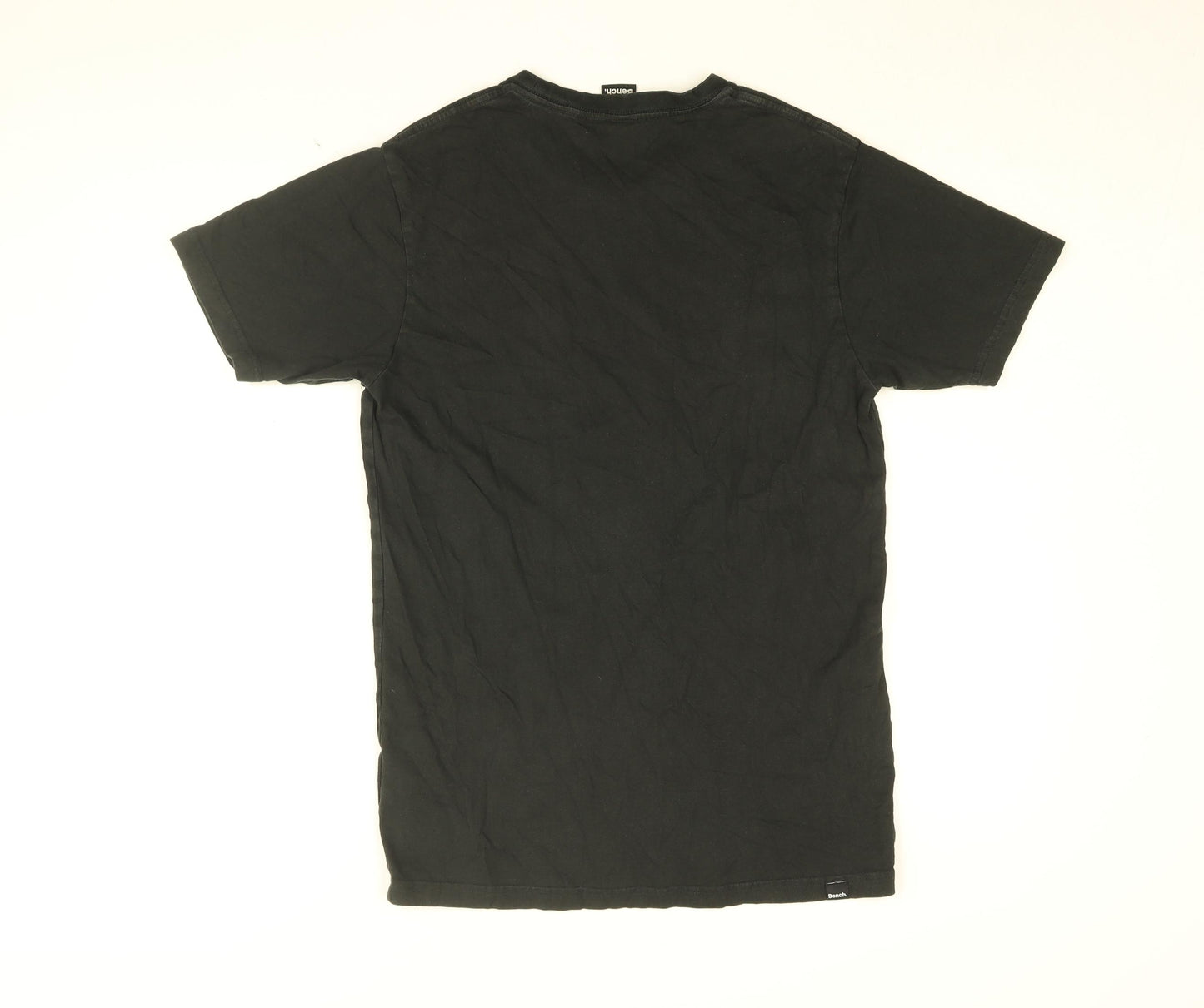 Bench Mens Black Cotton T-Shirt Size S Round Neck - Bench