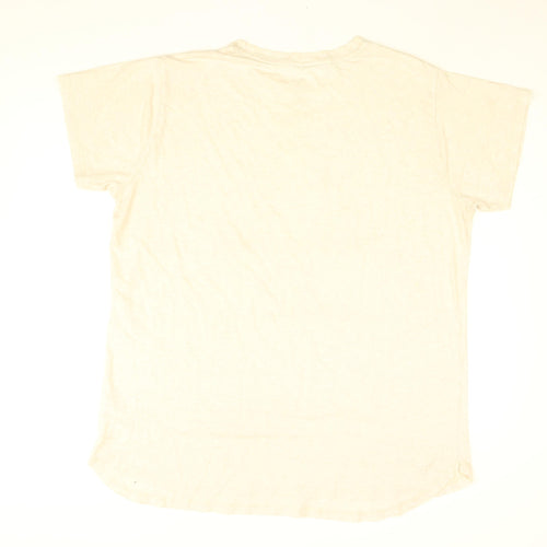 Disney Womens Beige Solid Cotton Top Dress Size XL - Alice In Wonderland, Did Someone Say Coffee?