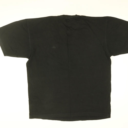Le Shark Mens Black Cotton T-Shirt Size L V-Neck