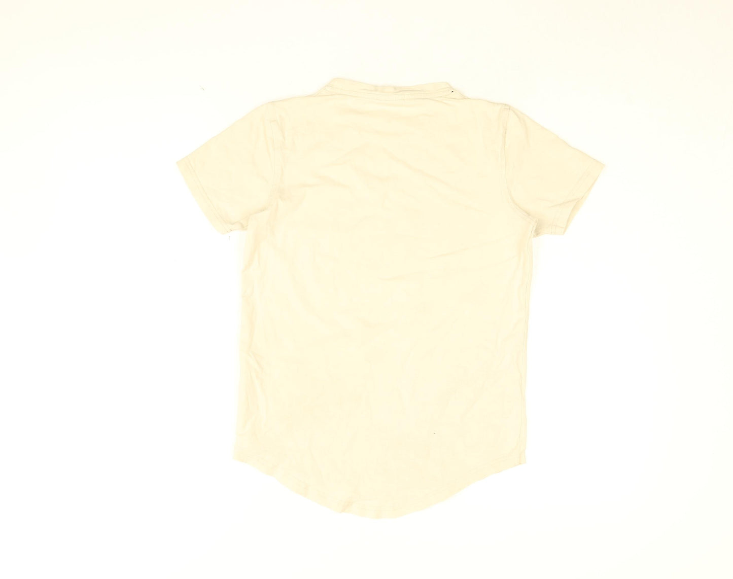 Rascal Boys Ivory Cotton Basic T-Shirt Size L Round Neck Pullover - Rascal