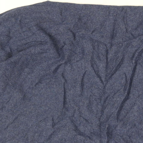 Collezione Gaia Womens Blue Wool Basic T-Shirt Size S Boat Neck