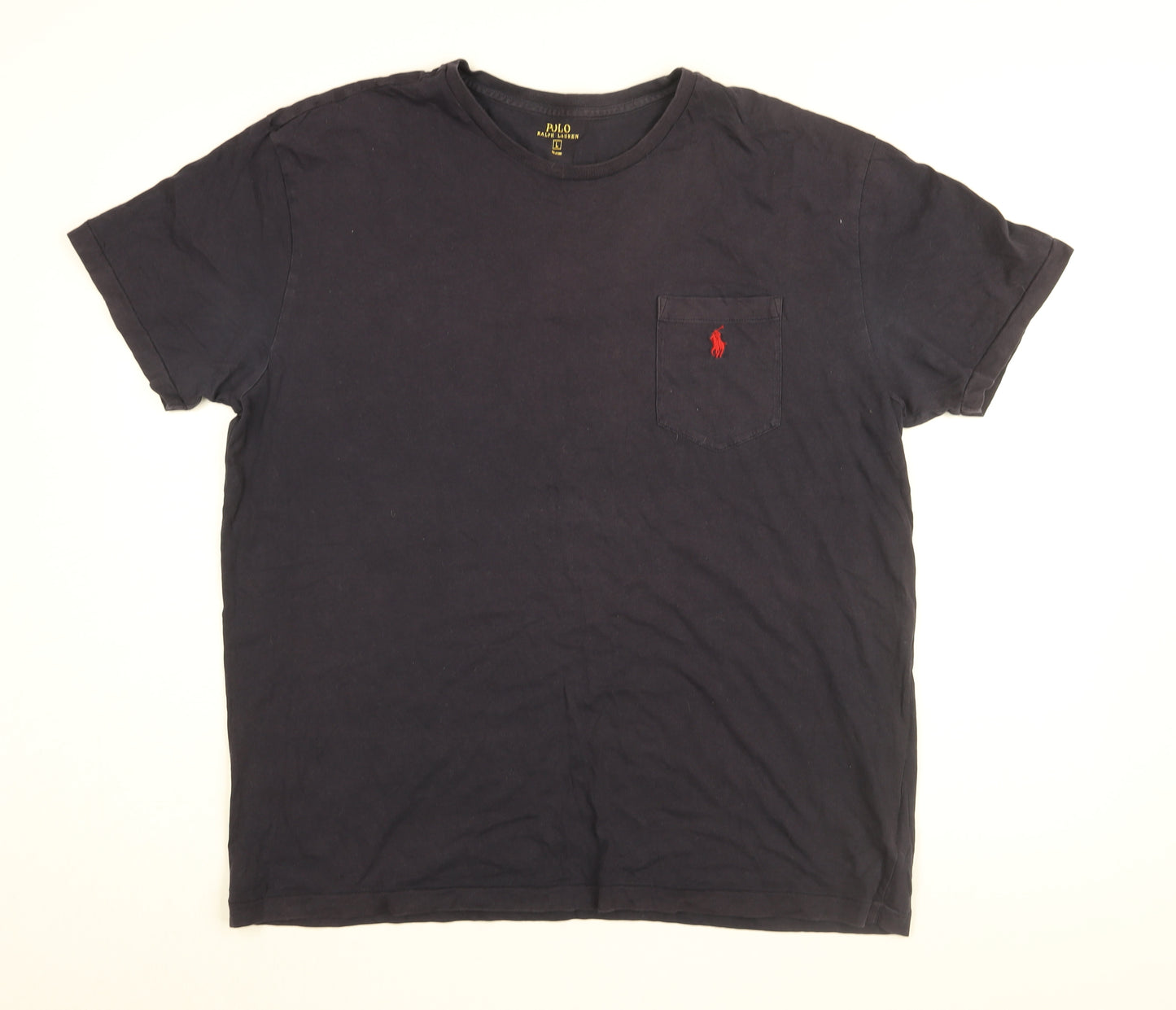 Polo Ralph Lauren Mens Blue Cotton T-Shirt Size L Round Neck