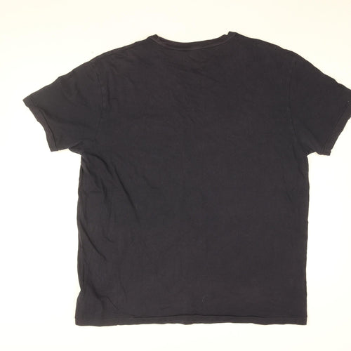 Polo Ralph Lauren Mens Blue Cotton T-Shirt Size L Round Neck