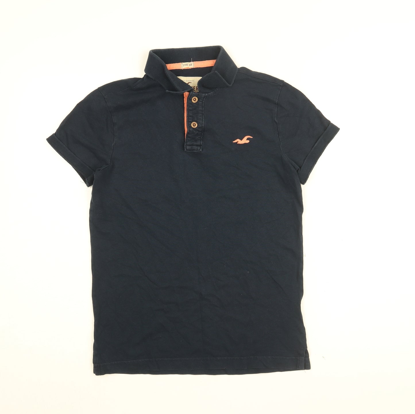 Hollister Mens Blue Cotton Polo Size XS Collared Button