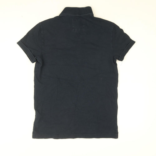 Hollister Mens Blue Cotton Polo Size XS Collared Button