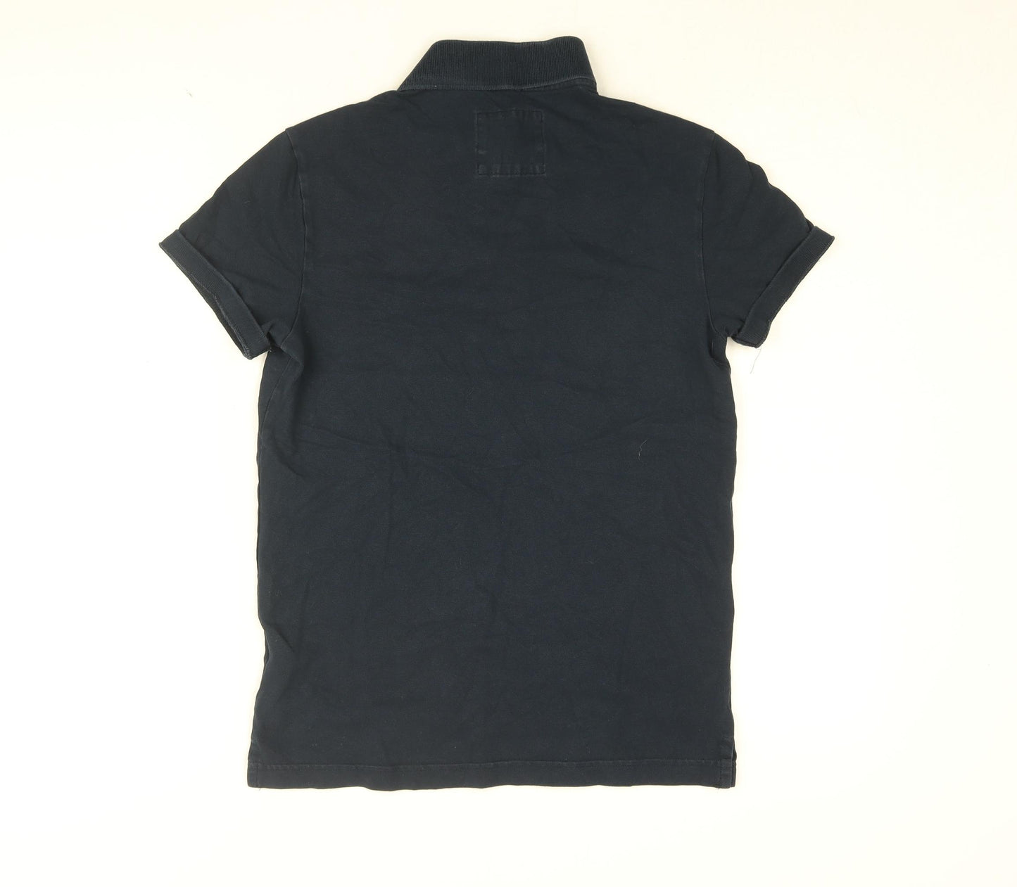 Hollister Mens Blue Cotton Polo Size XS Collared Button