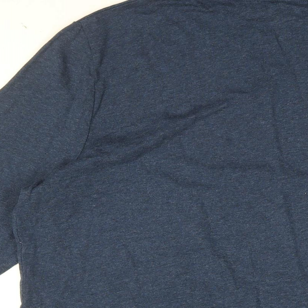 Seasalt Womens Blue Cotton Basic T-Shirt Size 18 High Neck