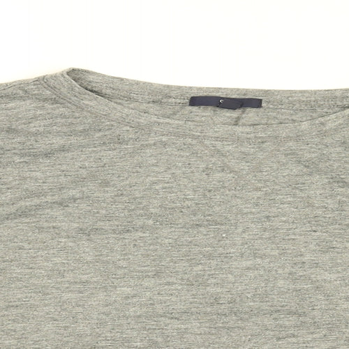 Gap Womens Grey Polyester Basic T-Shirt Size S Round Neck