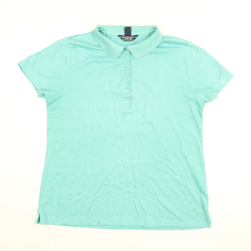Lands' End Mens Blue Cotton T-Shirt Size M Collared