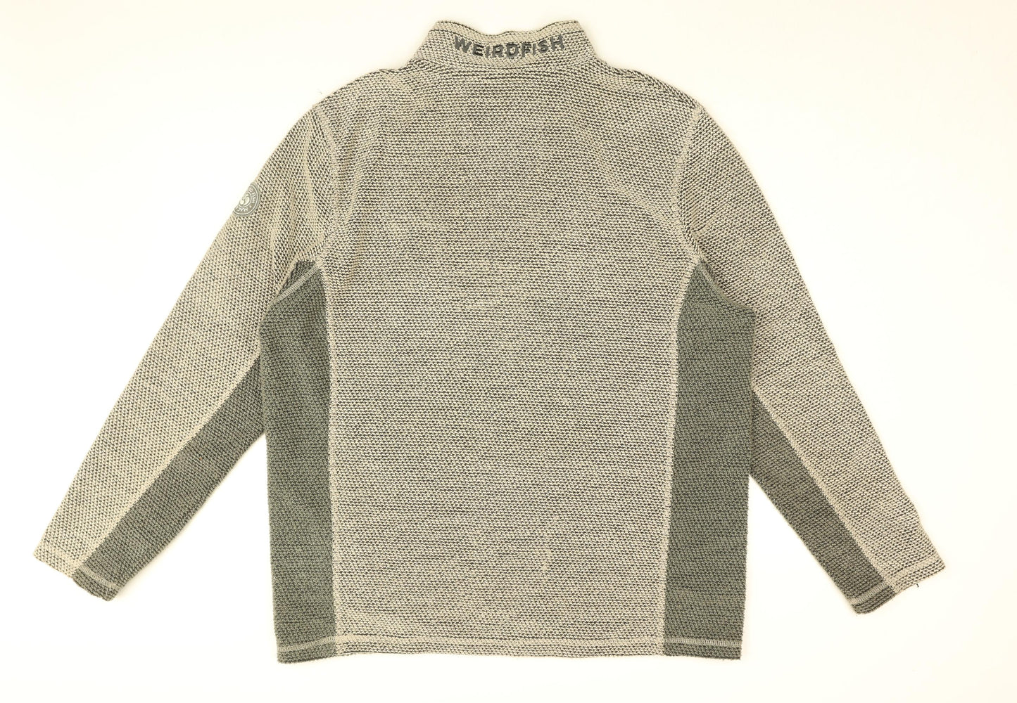Weird Fish Mens Grey Acrylic Pullover Sweatshirt Size XL