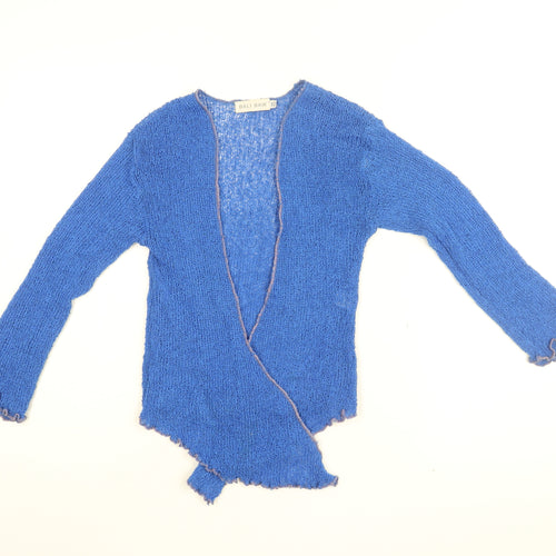 Bali Baik Womens Blue V-Neck Polyamide Cardigan Jumper One Size