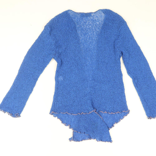 Bali Baik Womens Blue V-Neck Polyamide Cardigan Jumper One Size