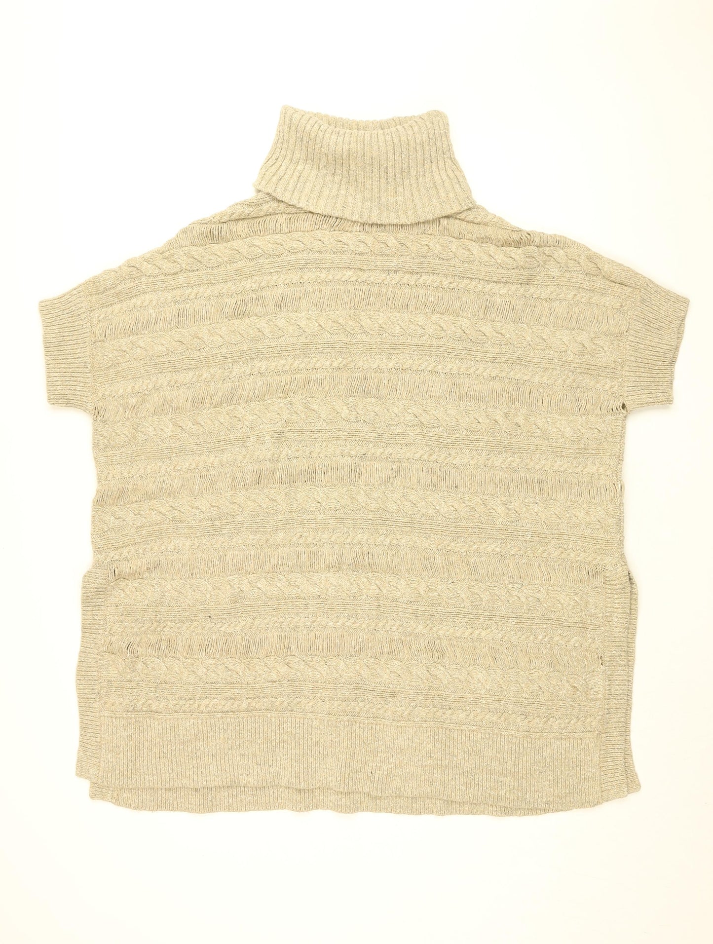 Fat Face Womens Beige Roll Neck Cotton Pullover Jumper Size S