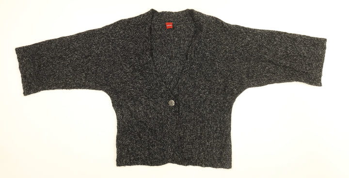 Olsen Womens Black V-Neck Acrylic Cardigan Jumper Size 16