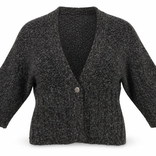 Olsen Womens Black V-Neck Acrylic Cardigan Jumper Size 16