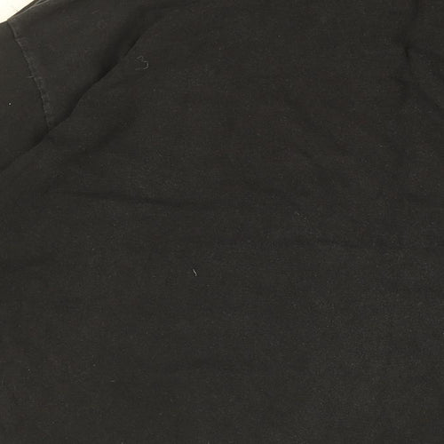 Diamond Mens Black Cotton T-Shirt Size L Round Neck - Diamond Logo