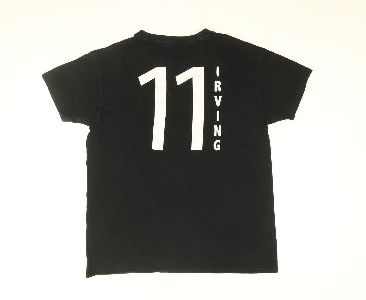 NBA Mens Black Cotton T-Shirt Size S Round Neck - NETS