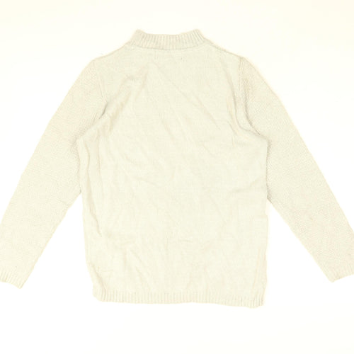 Isle Womens Grey Round Neck Acrylic Pullover Jumper Size 10 - Size 10-12