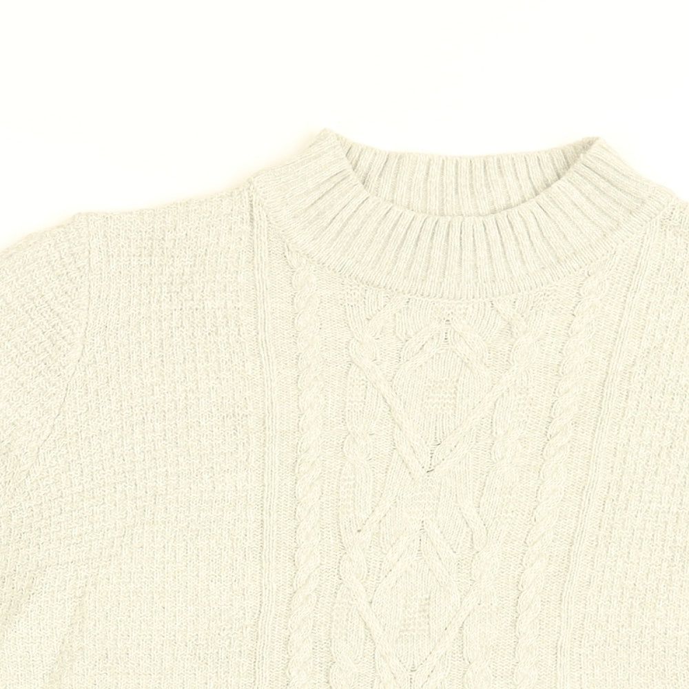 Isle Womens Grey Round Neck Acrylic Pullover Jumper Size 10 - Size 10-12